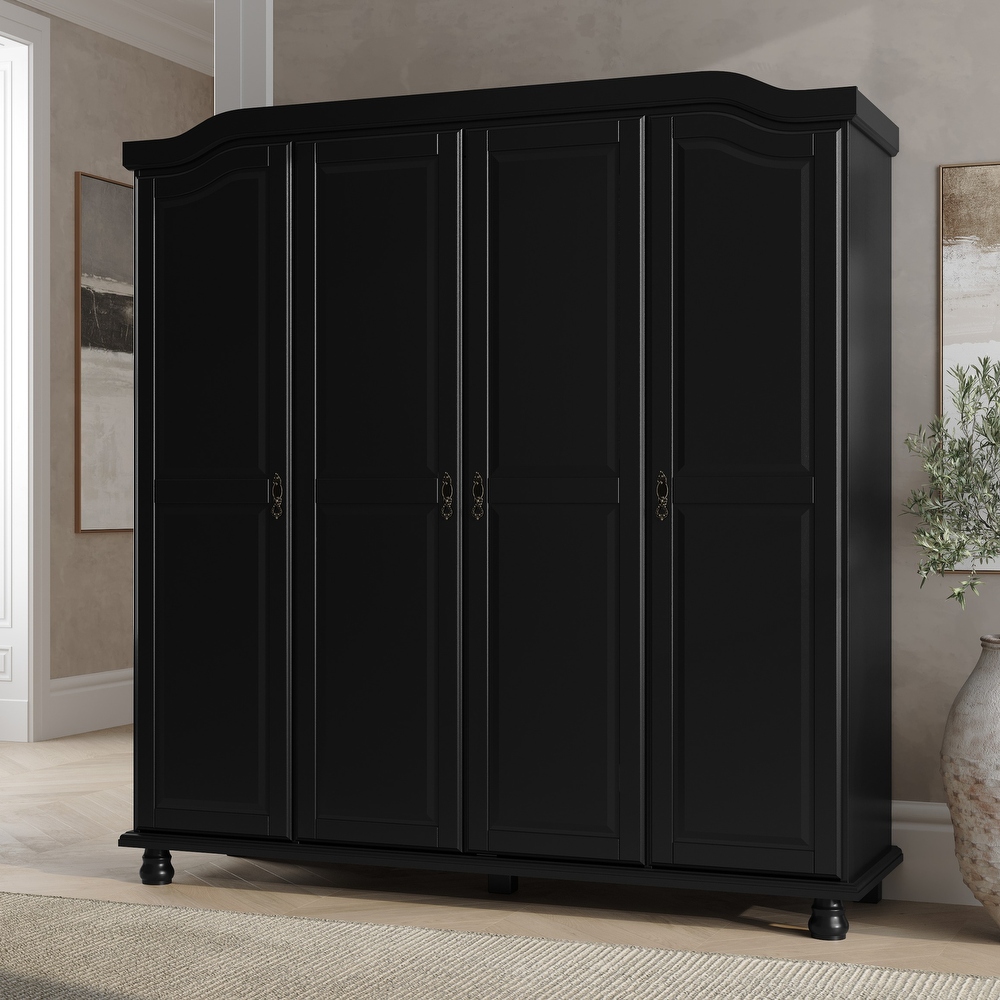 Black outlet wardrobe cabinet